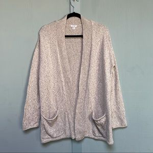 J. Jill Cream Space Dyed Open Cardigan M